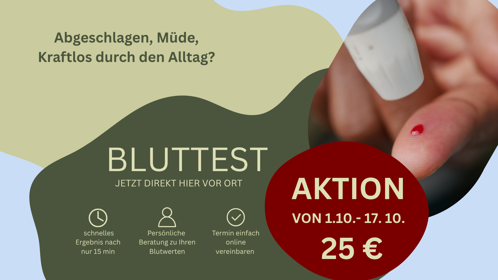 Bluttest Aktion 25 Euro
